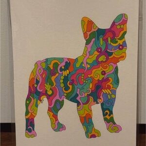 Colorful Abstract Dog Art Print